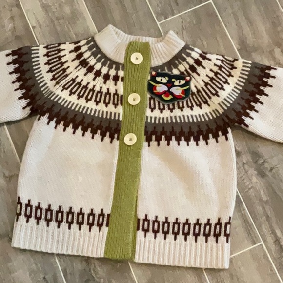 The Reeds Colorblocked Fair Isle Wool Cardigan XS NWOT - Picture 5 of 13